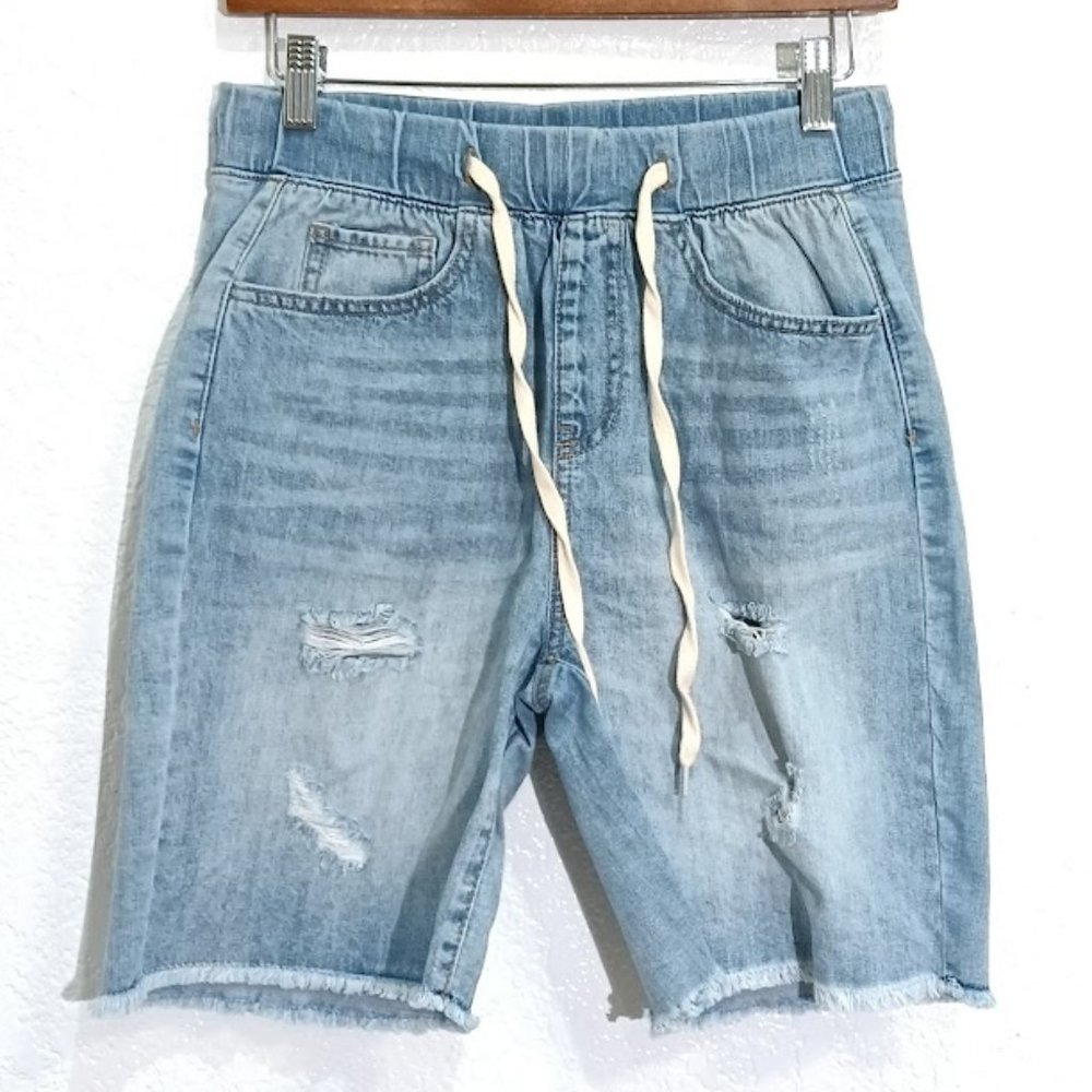 American Original Rewash Brand Jogger Bermuda Pull On Denim Shorts